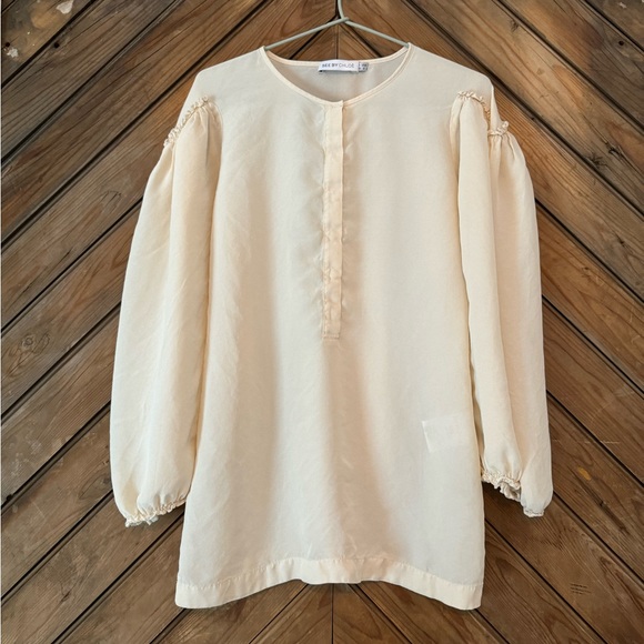 See By Chloe Silk Viscose Pleated blouse top size 4 - Picture 2 of 12